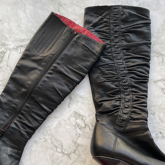 JOANNE MERCER | Knee high heeled pointed toe boots - Picture 8 of 10